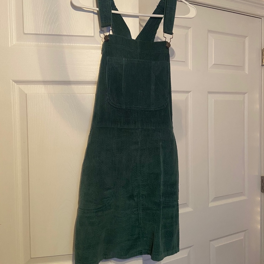 Forest green corduroy dress